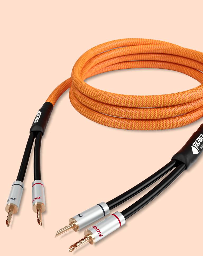 Ricable Custom U40/5 Câble d‘Enceinte 5m 2 x 4 mm² pour Hi-FI Audio Haut-Parleur en cuivre OFC 